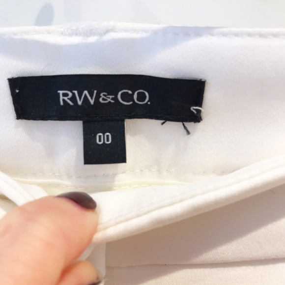 Winter White dress pant with silver pocket trim - Picture 2 of 8